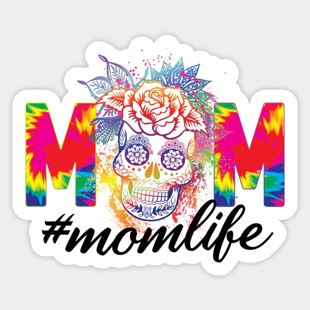 Mom Life Skull Sticker by Samphelinshop